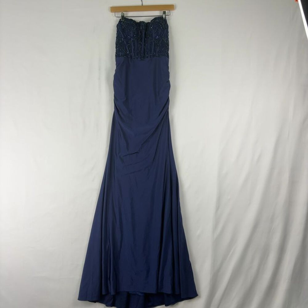 Faviana Strapless Beaded Dress